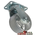 Casterhq 6"x3" Kingpinless Heavy Duty Swivel Caster, Gray Iron Steel Wheel - CB-10SCGI63